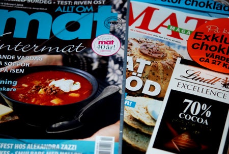 Till MATmagasinet följde det med en chokladkaka. Vilken tur man kan ha va :)