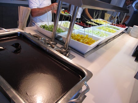 Snacka om chokladsås!! Man kunde nästan bada i den :)