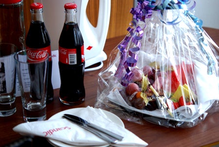 Trevlig surprise på rummet, yummi!!