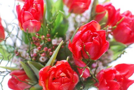 Underbar färgklick, allahjärtans-bukett från svärföräldrarna ♥