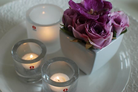 Söt färgklick bland allt det vita!