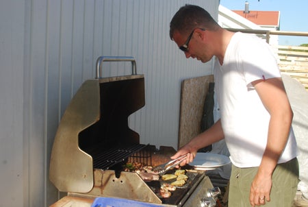 Johan var grillmaster...