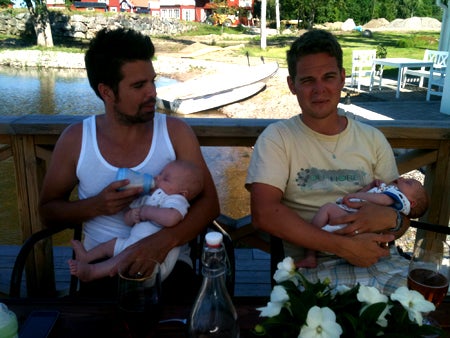 Storstekarna och småstekarna :) Brevid Micke & Andreas med Sebbe och nästan jämnårige Filip (grannar).