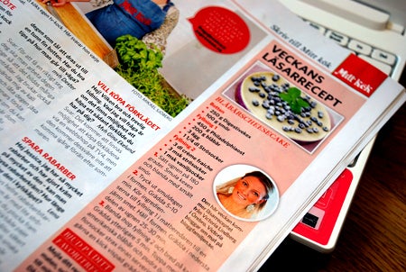 I veckans nummer av Expressens matbilaga "Mitt kök" :-) riktigt BRA mattidning för ynka 15 kr. Nytt nummer varje onsdag. Kap!