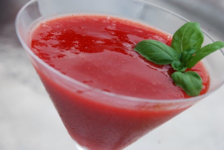 Strawberrydaquri som välkomstdrink. Läskande och sååå gott i sommarhettan!