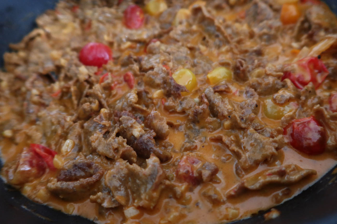 Kebabgryta under tillagning