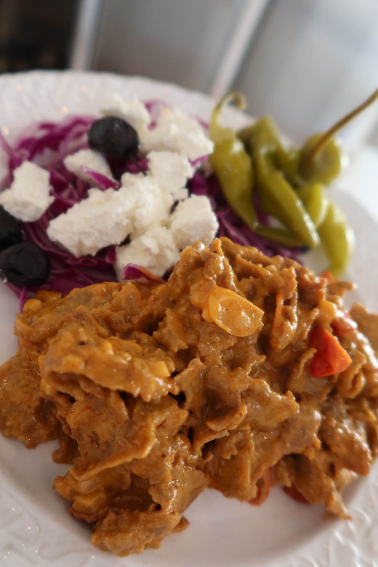 Krämig kebabgryta serverad i skål