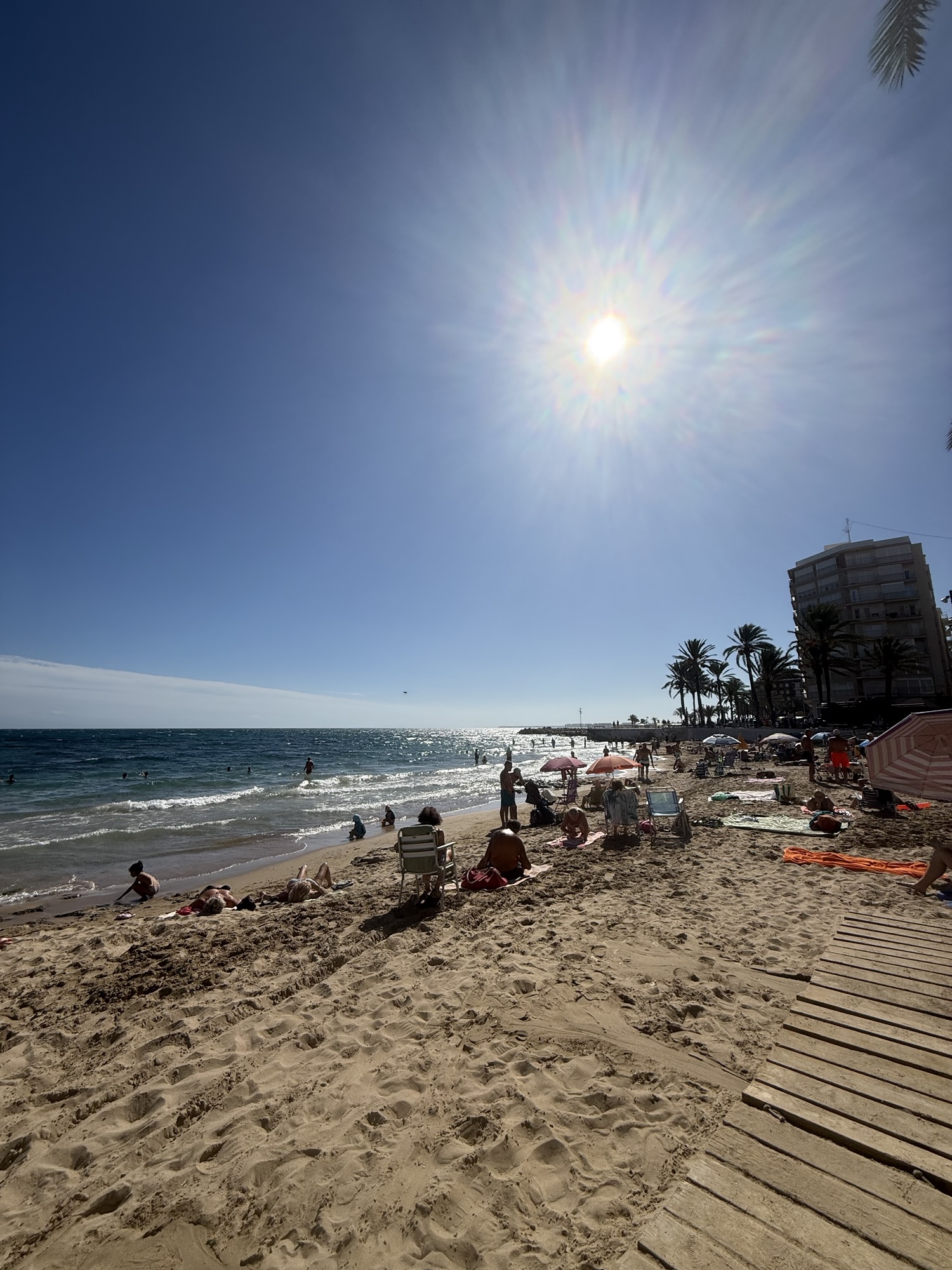 Kvällens sista solstrålar över Torrevieja