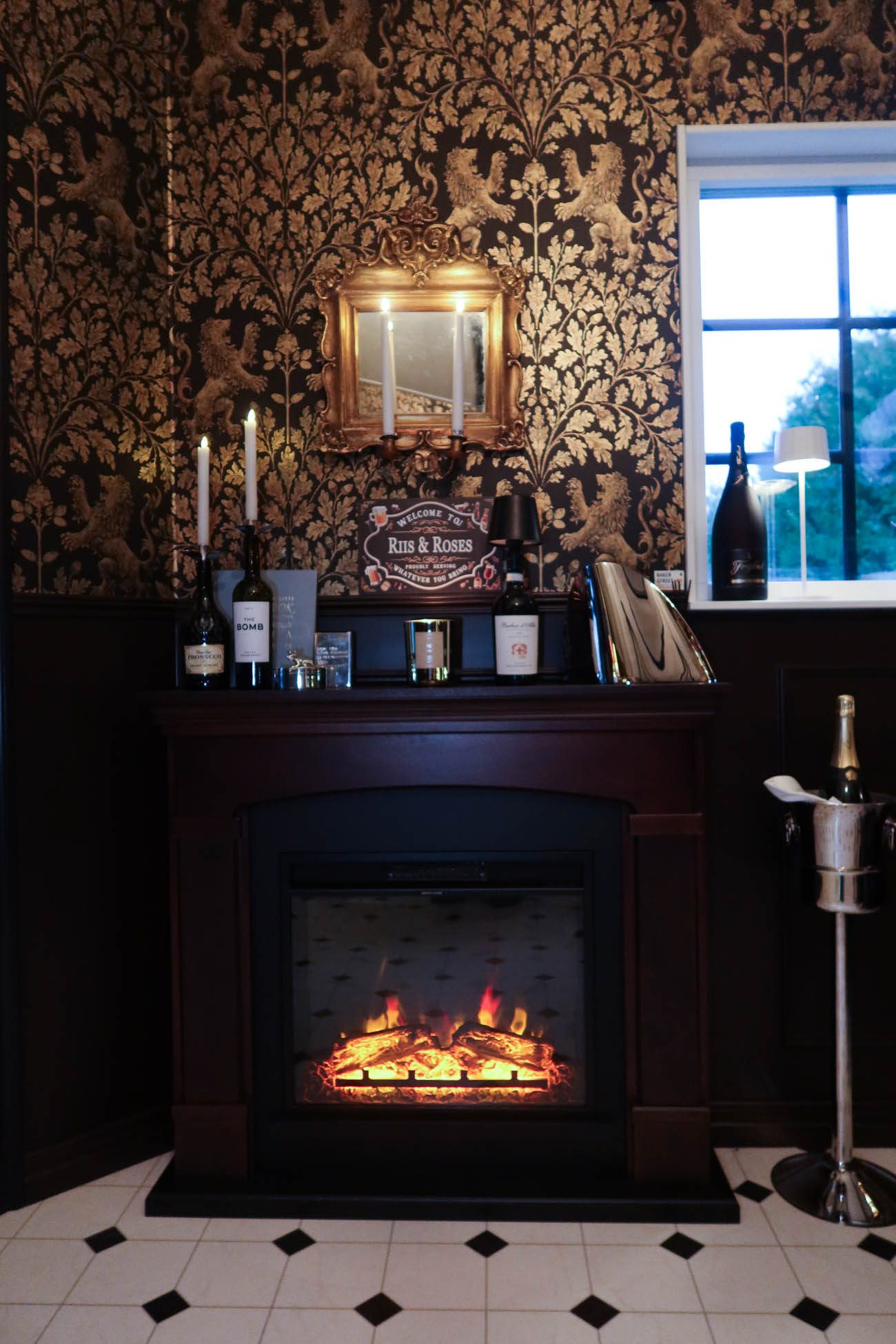 Detaljbild på barhörnan