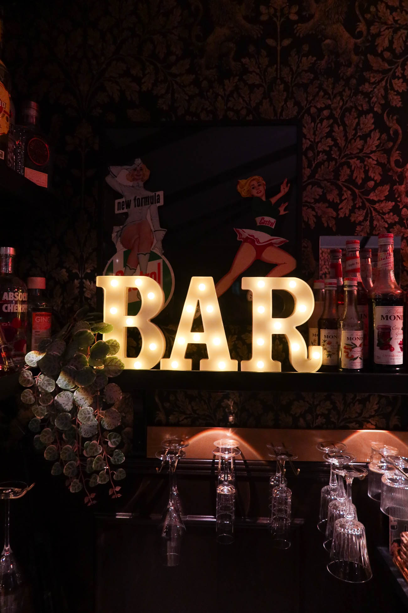 Detaljbild inredning pub