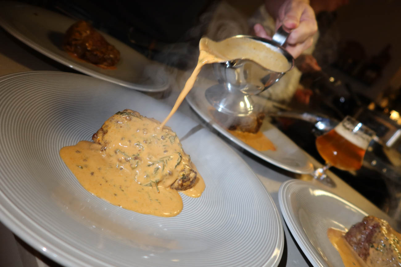 rosépepparbiff i panna med vodkasås