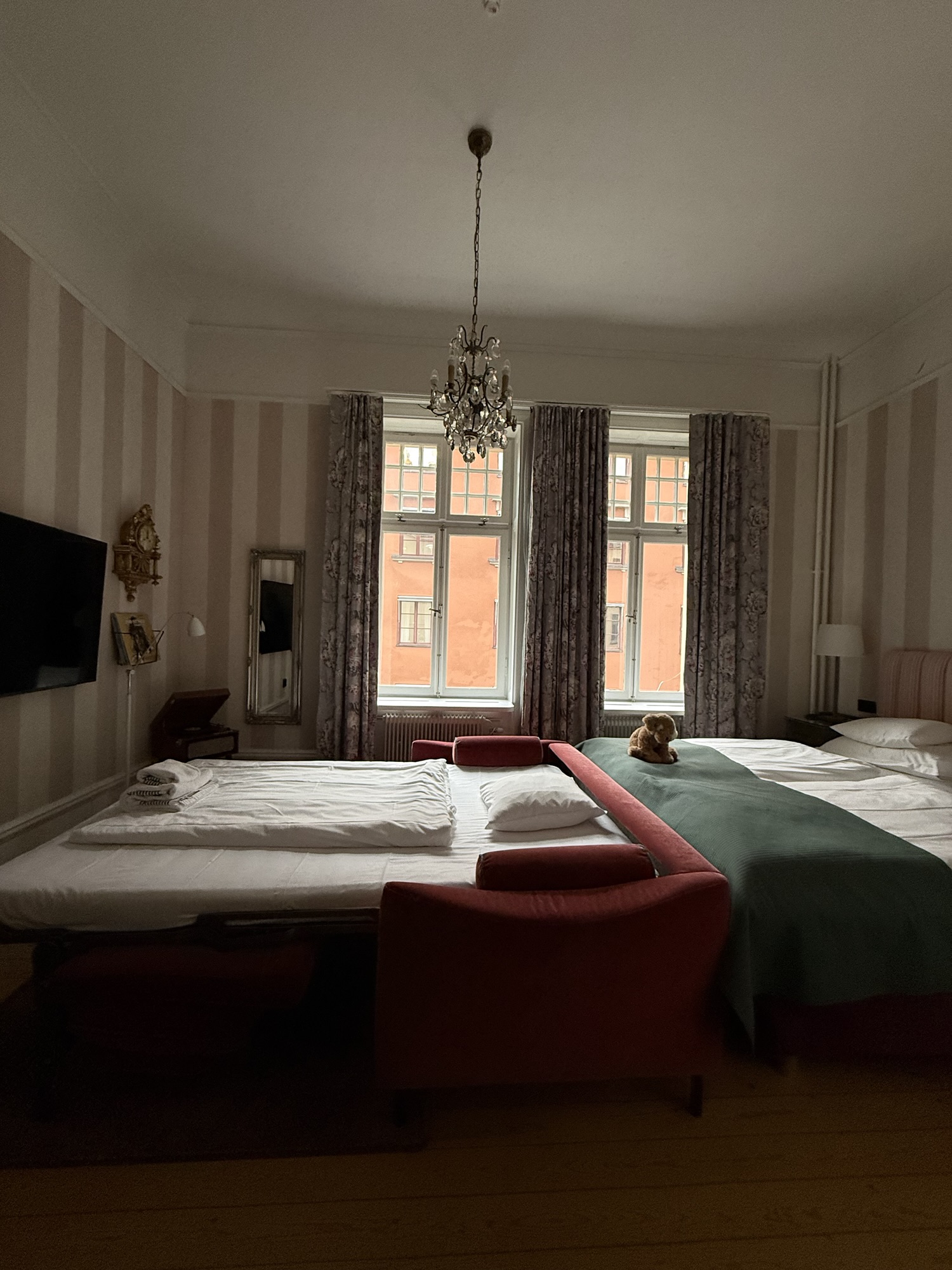 Detaljer på rummet på Hotel Kung Carl