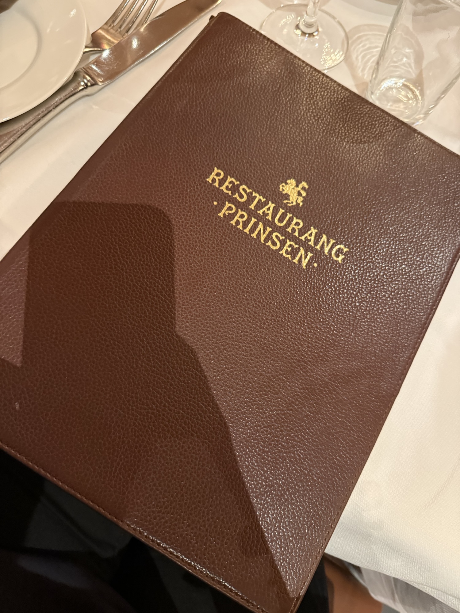 Lunch på restaurang Prinsen i Stockholm