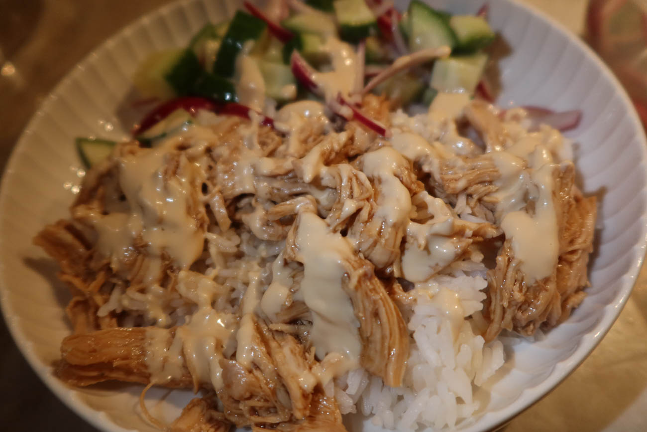 Kyckling med ponzu och ris